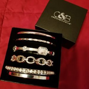 Set of 6 bangle bracelets